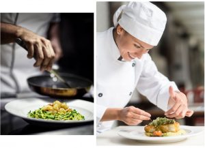 chef preparing seafood dish